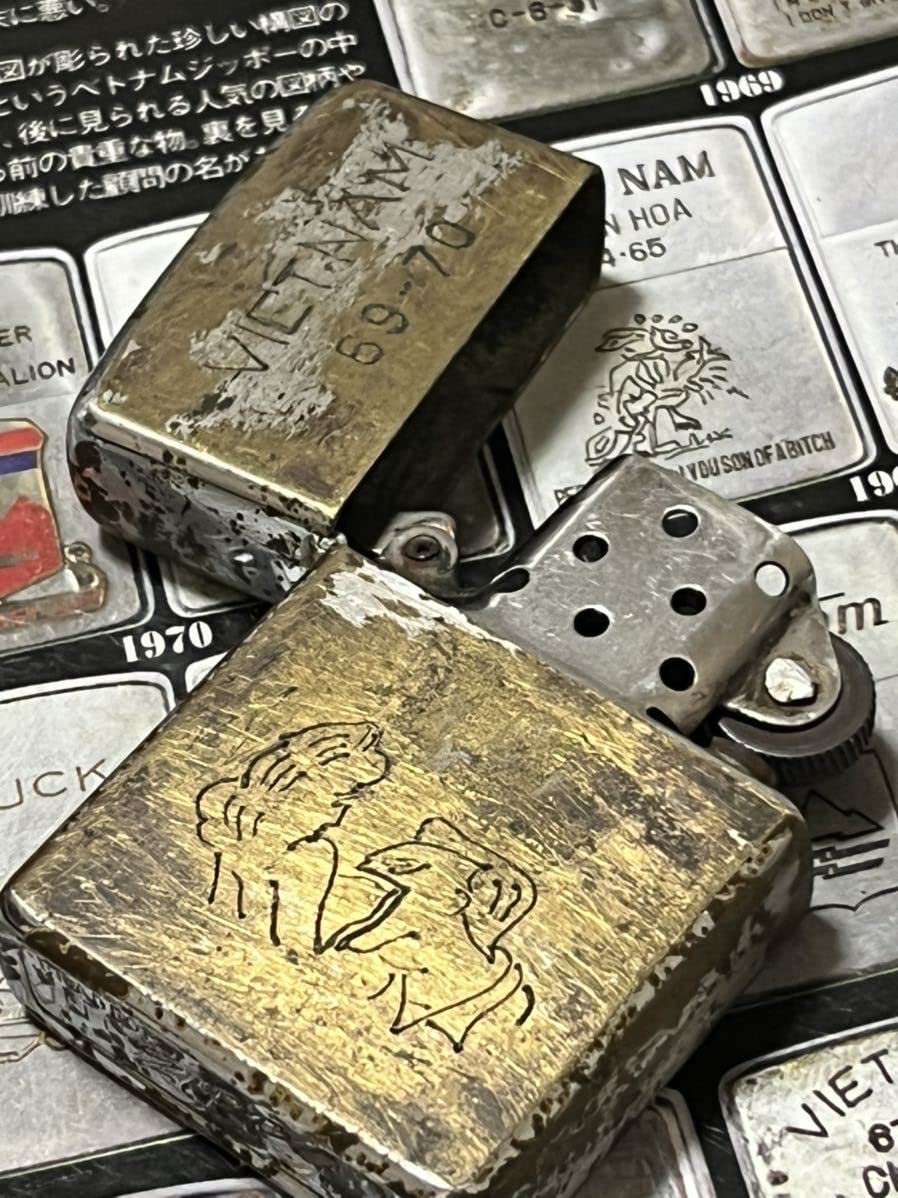Amazon.co.jp: ベトナムZIPPO本物 1969年製ベトナムジッポー